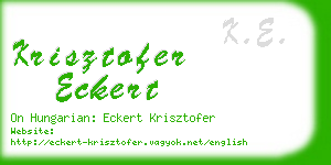 krisztofer eckert business card